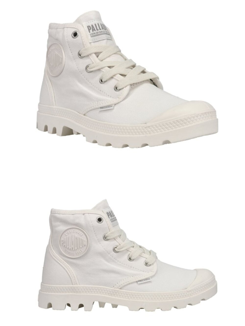 NIB Women's Palladium Pampa Hi Round Toe Lace Up Booties Star White Size 8.5 - Picture 10 of 11